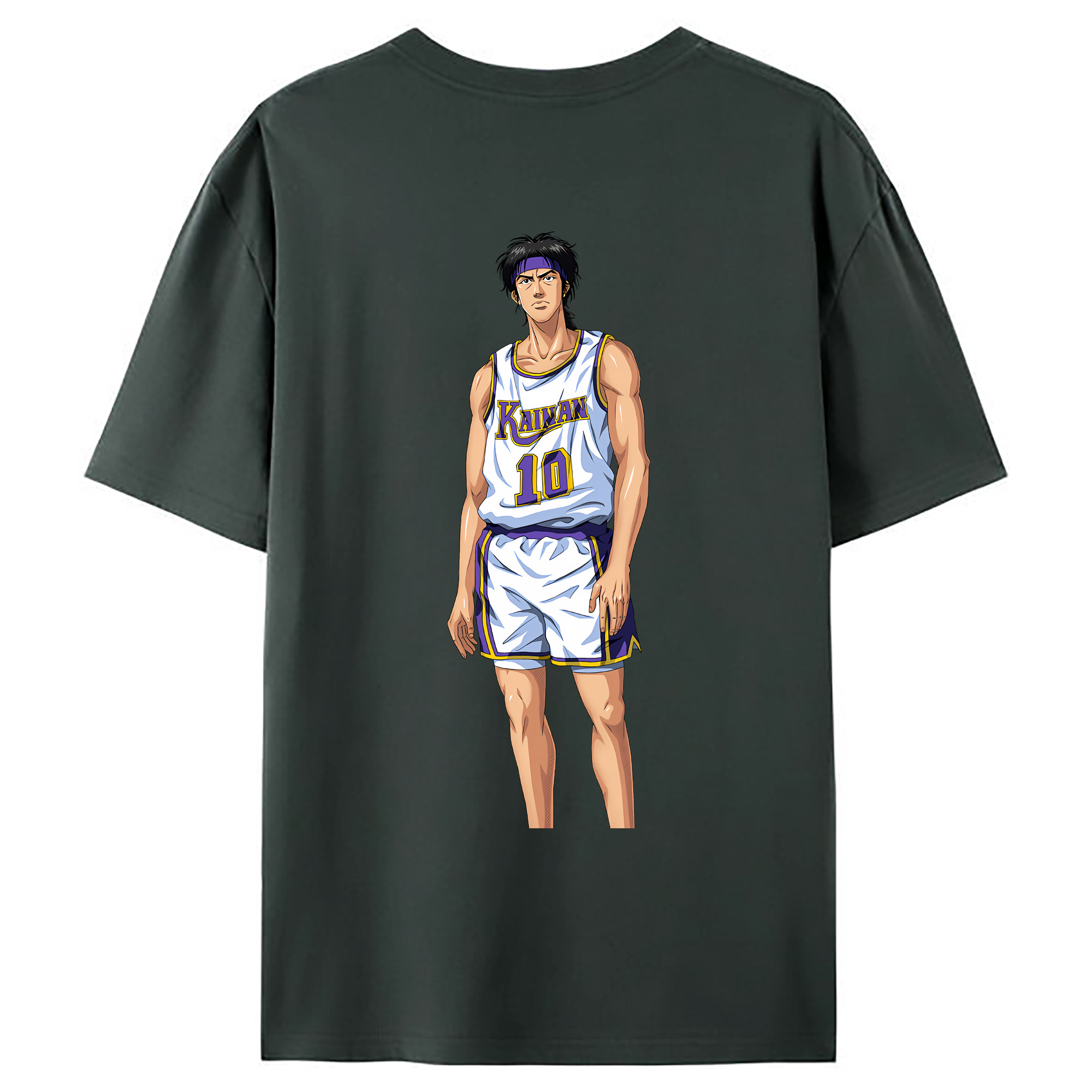 （画像用） SLAM DUNK／スラムダンク 綿100％ メンズ半袖Tシャツ（バックプリント） 通気性